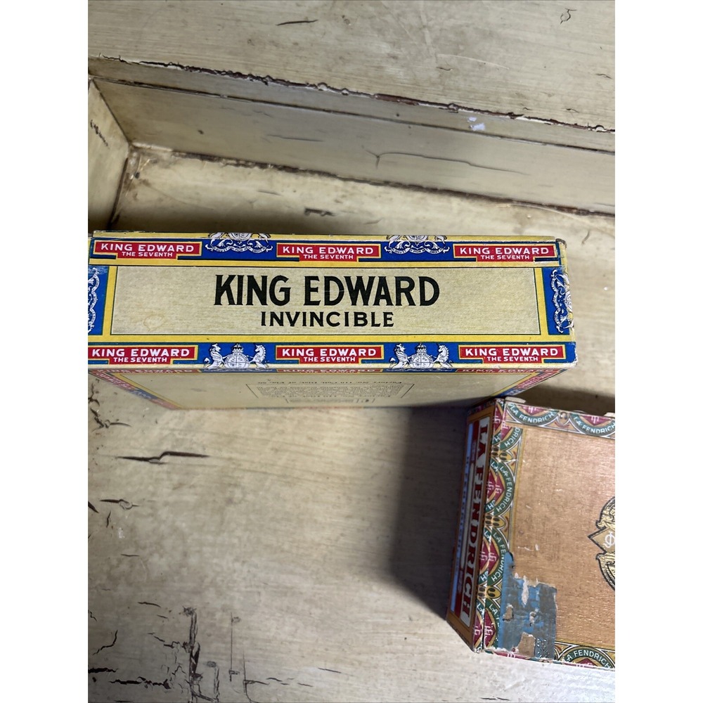 Vintage Tobacco Boxes King Edward the Seventh Mild Tobaccos Empty &La Fendrich - Picture 5 of 12